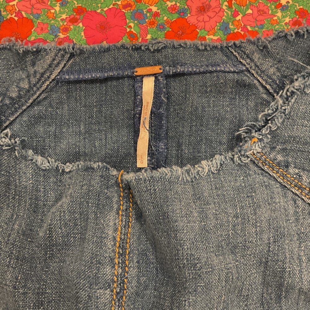 Free People Denim Dress L - Picture 4 of 14